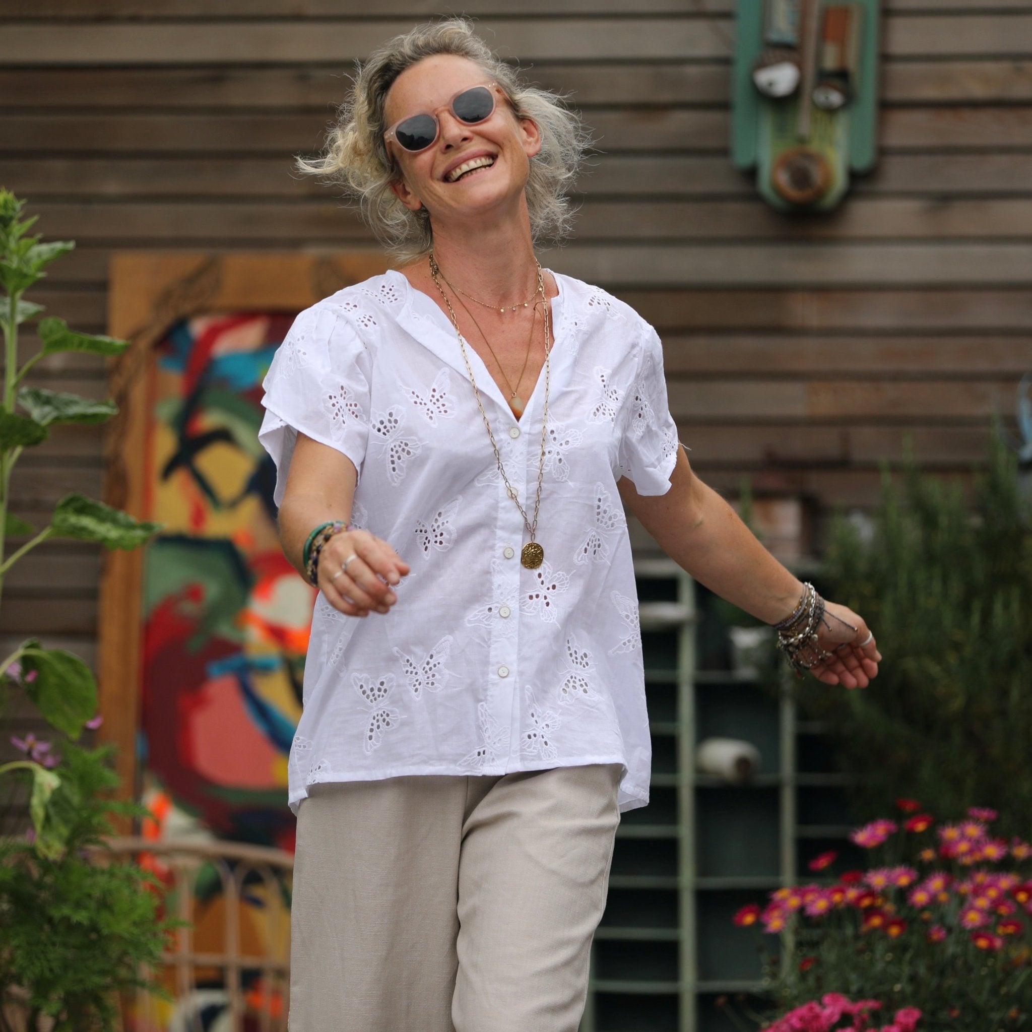 Blouse Blanche Blouse Voile De Coton Blouse En Voile De Coton