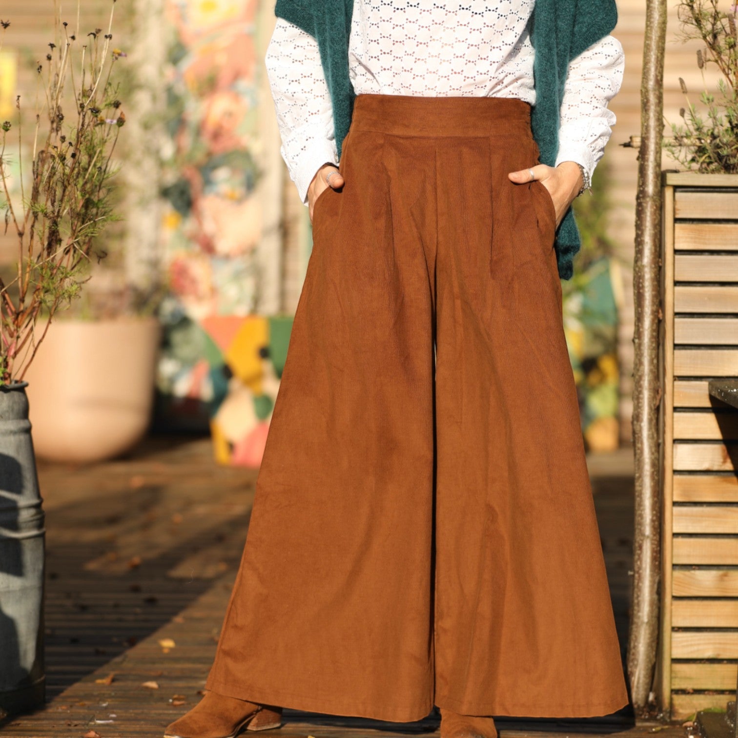 jupe culotte velours