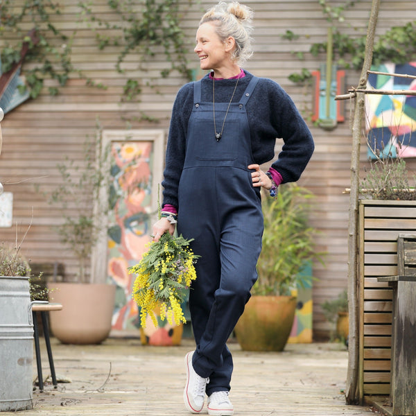 Salopette Jean<br> Bleu Marine Dame