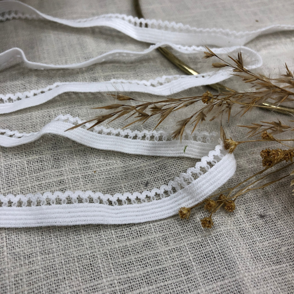 Élastique lingerie crochet blanc - au mètre - Quintessence