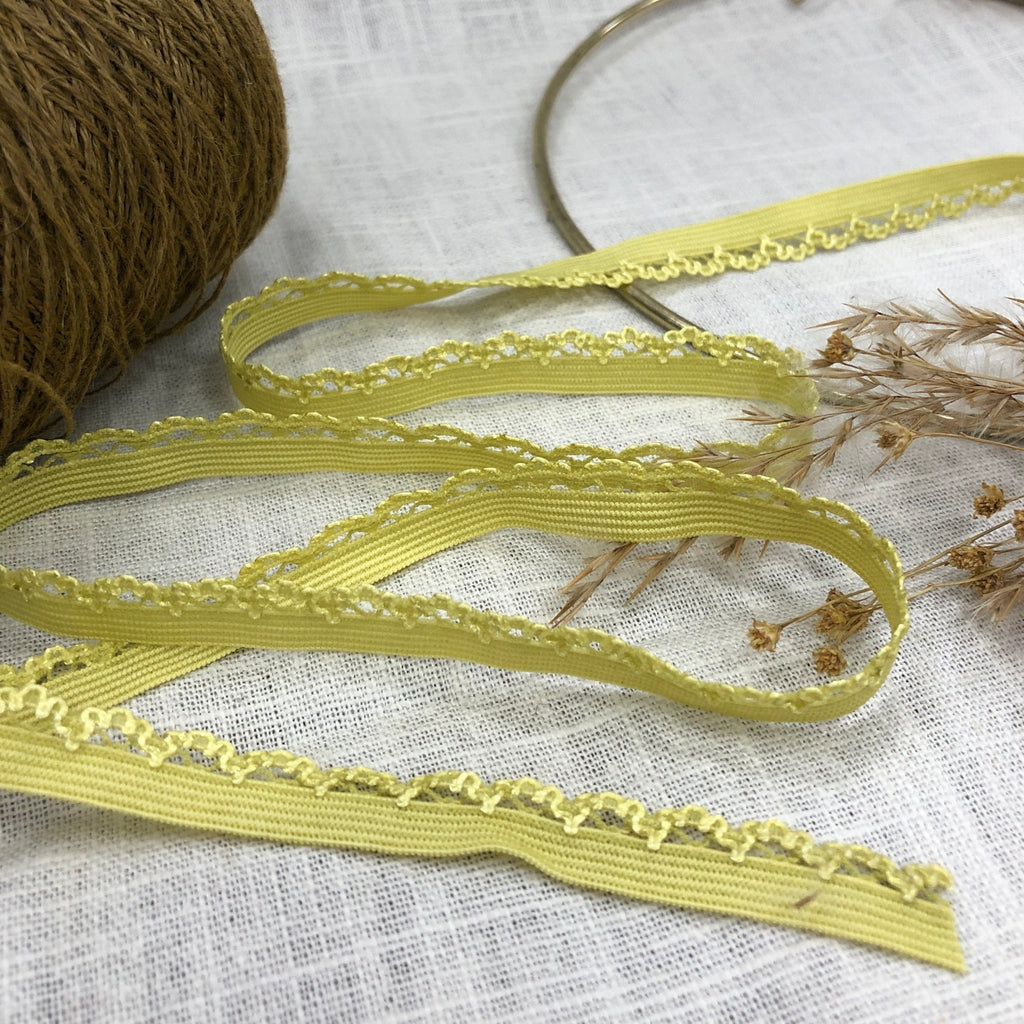 Élastique lingerie crochet jaune - au mètre - Quintessence