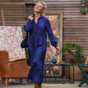 Robe longue col froufrou Quintessence