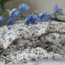 Robe Juliette - double gaze de coton fleurettes bleues