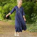 Robe Diane - Popeline de coton marine