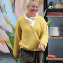Gilet col V Hermine — mohair mimosa