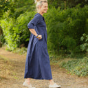Robe Diane - Popeline de coton marine