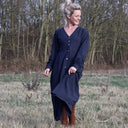 Robe Clémence -  viscose/lin bleu marine