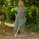 Robe Diane - Double gaze de coton cactus