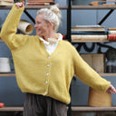 Gilet col V Hermine — mohair mimosa
