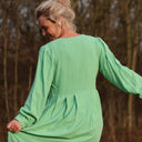 Robe Clémence -  viscose/lin vert lime