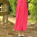 Robe Diane - Lin rose fuchsia
