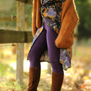 Legging Léni - velours côtelé prune