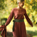 Robe Armande – viscose/lin rose boisé