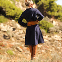 Robe Yuna -  Double gaze de coton bleu nuit