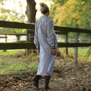 Robe Pensée - Rayures bleues argentées