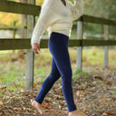 Legging Léni - velours côtelé bleu majorelle