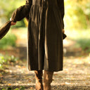 Robe Arlène - Velours côtelé moka