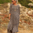 Robe Louisa viscose fleurettes dorées