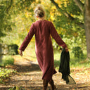 Robe Armande – double gaze de coton bois de rose