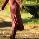 Robe Armande – double gaze de coton bois de rose