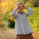 Chemise Caroline - Rayures bleu brume