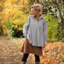 Chemise Caroline - Rayures bleu brume