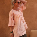 Blouse Léopoldine - Gaze légère à double structure nude