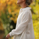 Chemise Caroline - bel armuré blanc