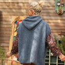 Pull capuche Calypso - Bleu minéral