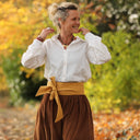 Chemise Caroline - bel armuré blanc