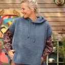 Pull capuche Calypso - Bleu minéral