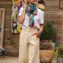 Le foulard Calista turquoise/Rani