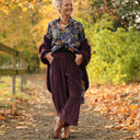 Jupe culotte Margot - velours côtelé prune