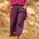 Jupe culotte Margot - lin prune