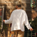 Blouse Naomie - triple gaze de coton blanche