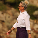 Blouse Catherine seersucker blanc