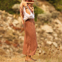 Jupe culotte Margot - lin camel