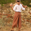 Jupe culotte Margot - lin camel