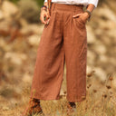 Jupe culotte Margot - lin camel