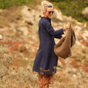 Robe Yuna -  Double gaze de coton bleu nuit