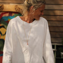 Blouse Naomie - velours milleraies ivoire