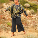 Jupe culotte Margot - velours côtelé marine