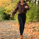 Legging Léni - velours côtelé marine