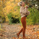 Legging Léni - velours côtelé camel