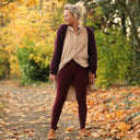 Legging Léni - velours côtelé violine