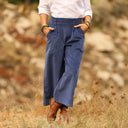 Jupe culotte Margot - velours côtelé bleu océan