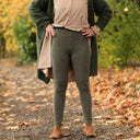 Legging Léni - velours côtelé kaki