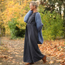 Combinaison Perla - flanelle de coton bleu ardoise chiné