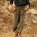 Jupe culotte Margot - velours côtelé kaki