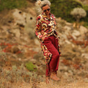 Robe Yuna -  satin de coton Éclat Grenat